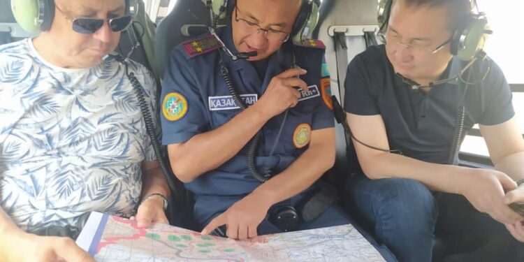 Түркістан облысында 44 мұздақ көлге тікұшақпен барлау жүргізілді