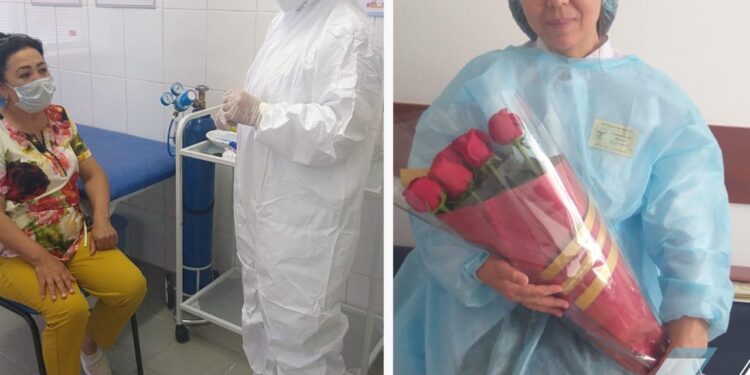 Инфекционист-дәрігер  Динара Темірәлиева індетке қарсы күресте тәулік бойы жұмыс істеген мамандардың бірі