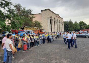 Абай ауданында санитарлық тазалық жұмыстары тұрақты жүргізілуде