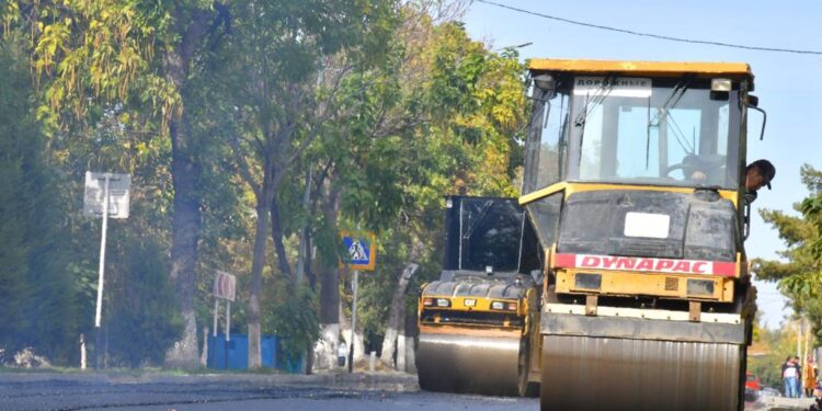 Жаңаталапта 10 көшіге тас төселді