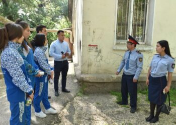 Шымкентте спортшылар полиция жұмысына көмектесті