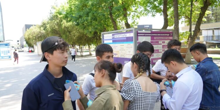 Шымкентте «жеңіс лентасы» акциясы ұйымдастырылды