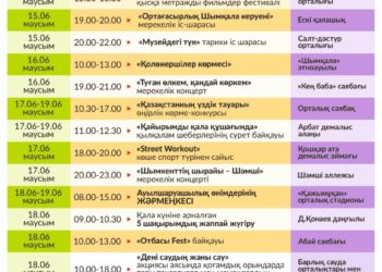 Қала күнін мерекелеуге арналған іс шаралар жоспары