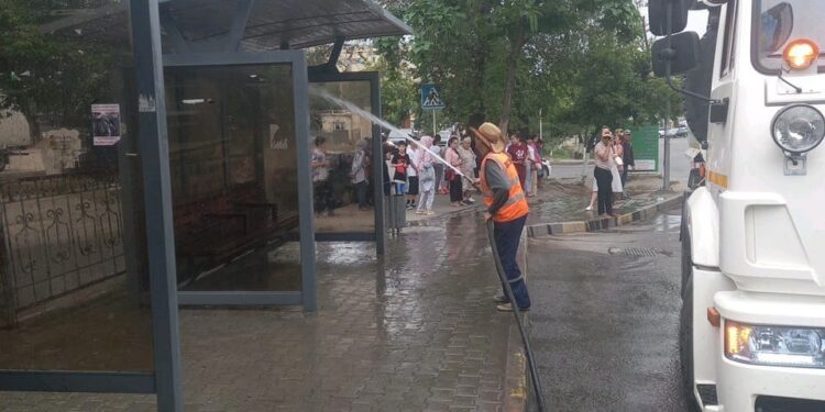 Еңбекші ауданында тазалық жұмыстары жүргізілді