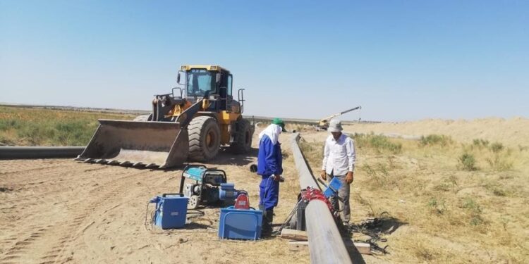 Асар-2 елдімекеніндегі ауыз су құрылысы жалғасуда