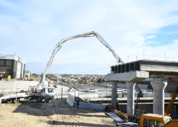 Бәйдібек би мен Арғынбеков қиылысындағы жолайырық құрылысы қарқын алған