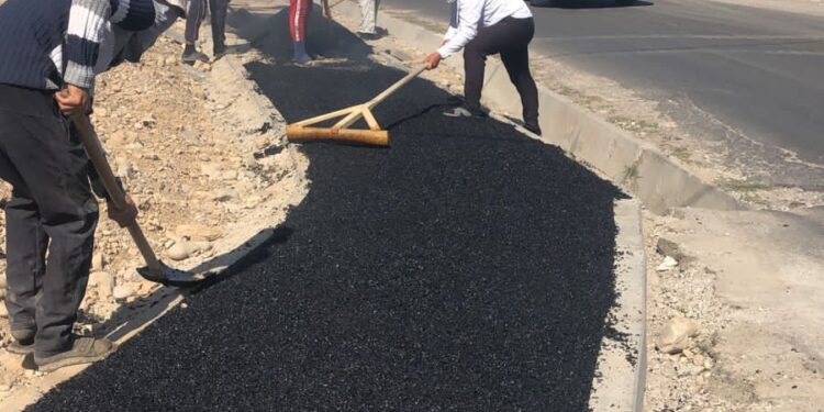 10 көшеге аяқжол салу жұмыстары жүргізілді