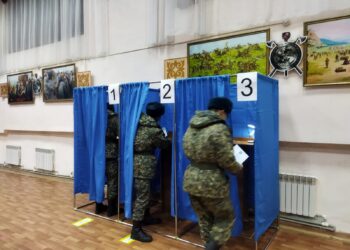 Шымкентте сайлауды Ұлттық Ұлан бастады