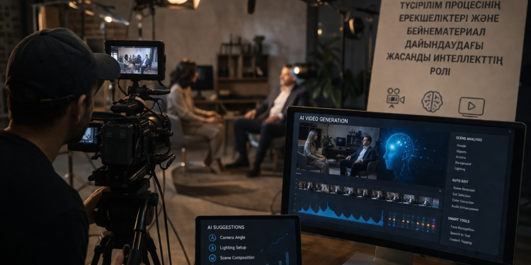 Түсірілім процесінің ерекшеліктері және бейнематериал дайындаудағы жасанды интеллекттің рөлі